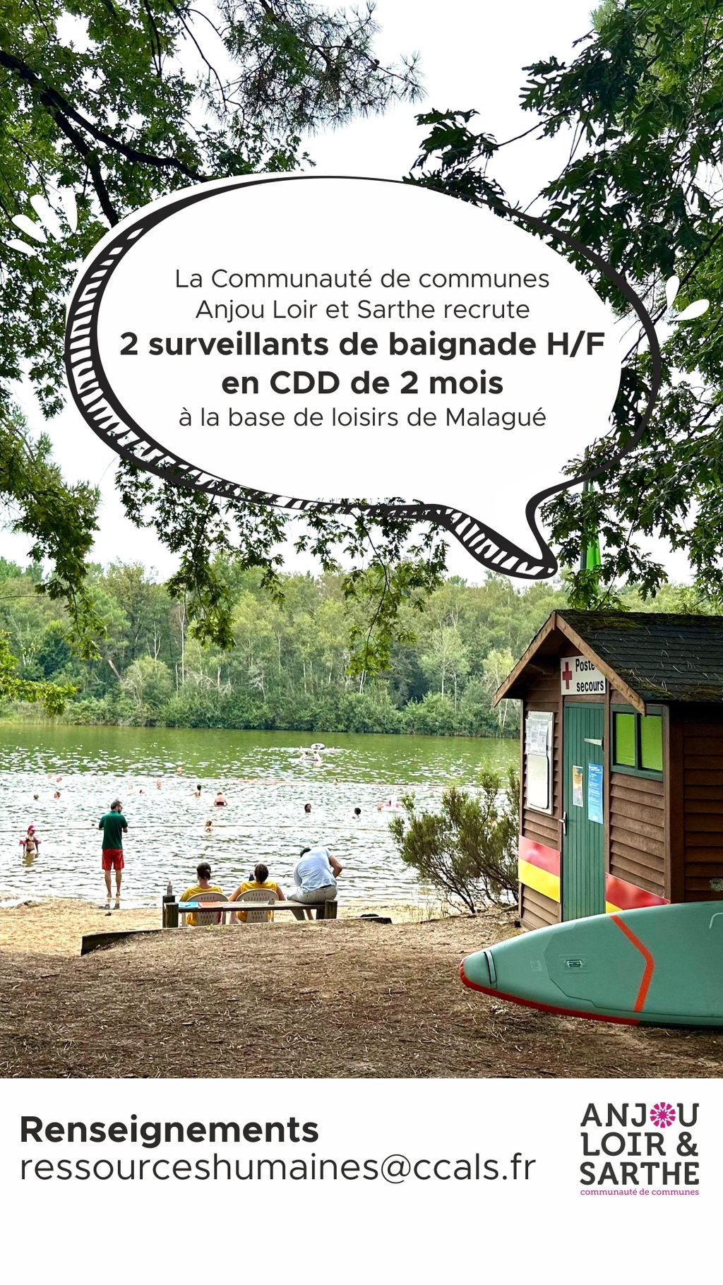 Offre d'emploi - Surveillant / Surveillante de baignade (H/F) Offre d'emploi - Surveillant / Surveillante de baignade (H/F)