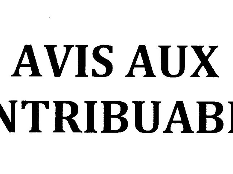 Avis aux contribuables