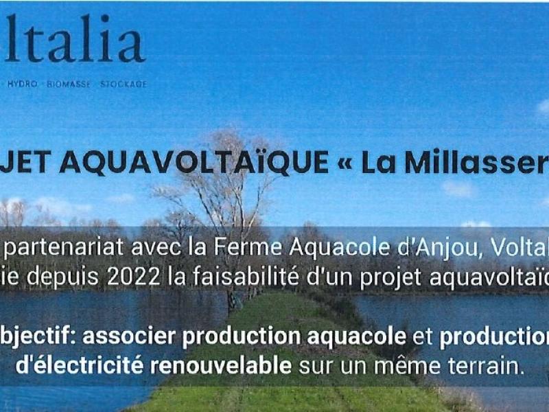 Projet Aquavoltaïque "La Millasserie"